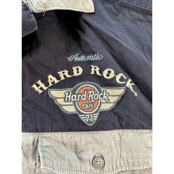 NWT Hard Rock Cafe Guitar Company Aruba Mens Short Sleeve Button Garage Shirt L - Picture 3 of 11